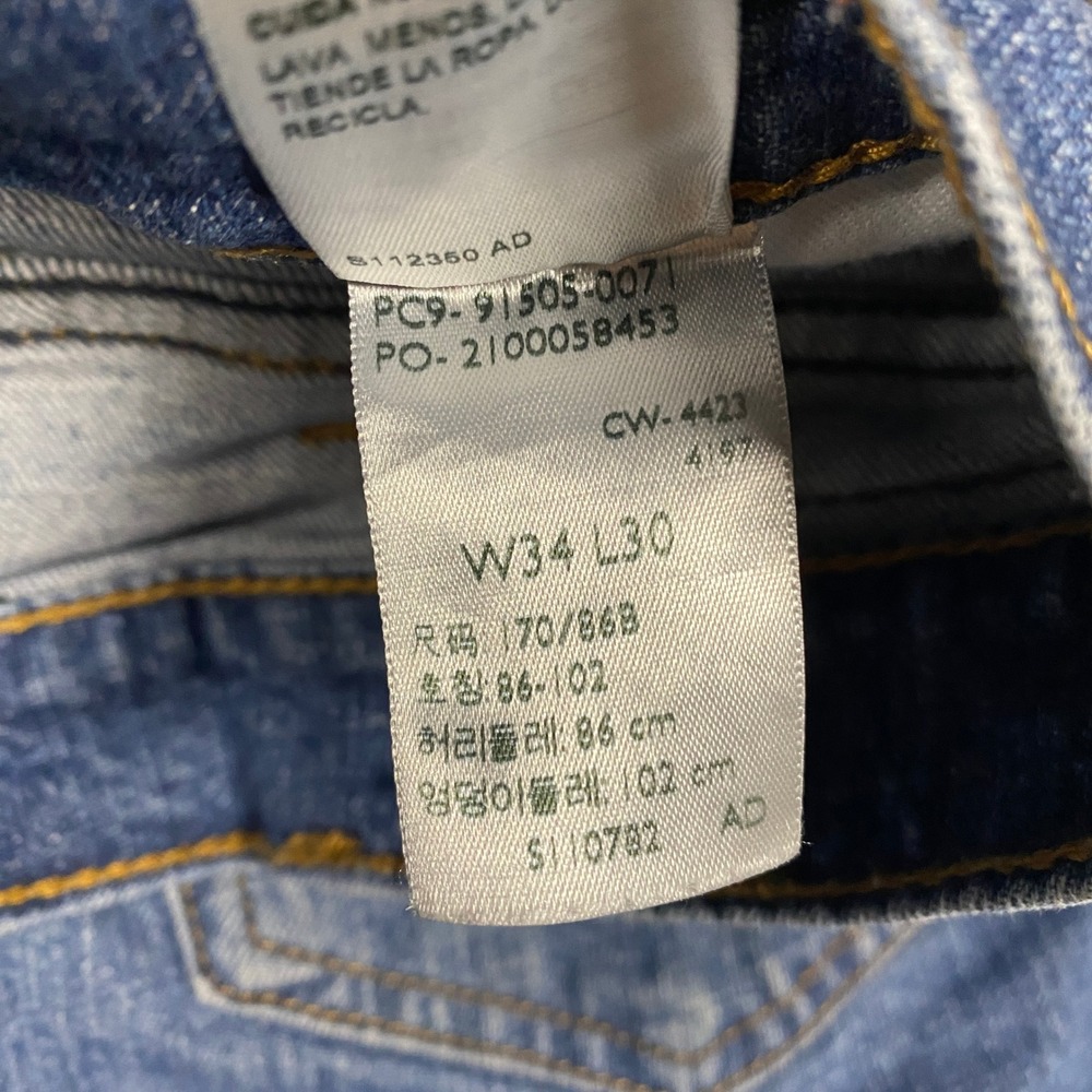Signature by Levi Strauss Bootcut Jeans Mens 34x30 Blue Medium Wash Stretch - Picture 4 of 8